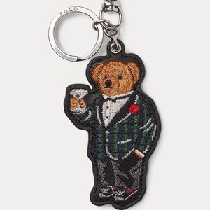 Polo Martini Bear Leather Key Fob
